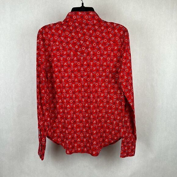 NWT Cruel Denim Snap Button Front Shirt Long Sleeve Sz S Red Ranch Brands Wester - Picture 4 of 6